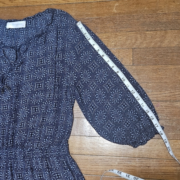 Walker & wade lbiza Mini dress Elegant Blue Patterned Long Sleeve - Picture 8 of 11